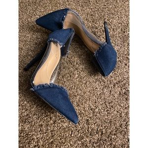 Denim heels